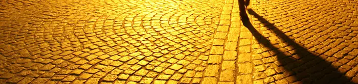 Golden cobblestones